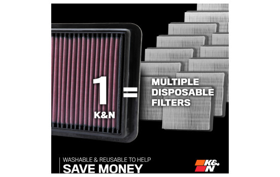 K&N Replacement Filter Fits BMW 520i/520d/523d/530i/530e/540d/550e (G60/G61) 2023- & BMW 735i 33-3188 K&N, Image 7