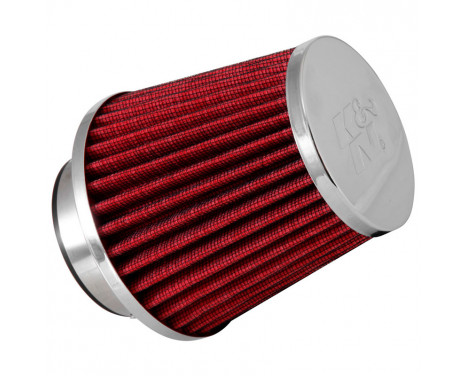 K&N RG-Series universal replacement filter with 3 connection diameters - Length 114mm - Red (RG-1003RD-L
