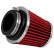 K&N RG-Series universal replacement filter with 3 connection diameters - Length 114mm - Red (RG-1003RD-L, Thumbnail 2