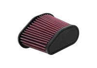 K&N Universal Air Filter Oval/Conical 70mm connection, 167mm x 98mm bottom, 131mm x 64mm top, 135