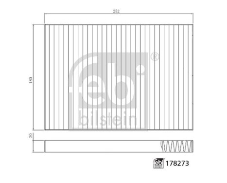 cabin air filter 178273 FEBI, Image 2