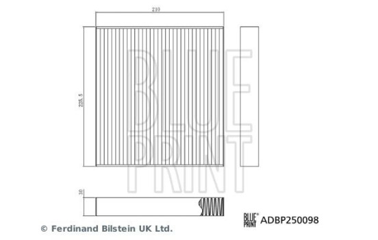 Cabin filter ADBP250098 Blue Print