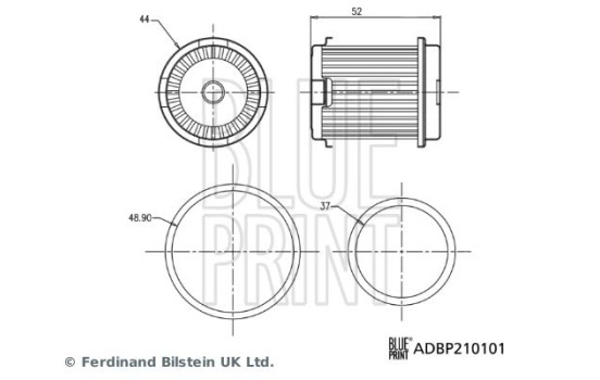 Hydraulic Filter, automatic transmission ADBP210101 Blue Print