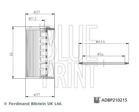 Hydraulic filter, automatic transmission ADBP210215 Blue Print