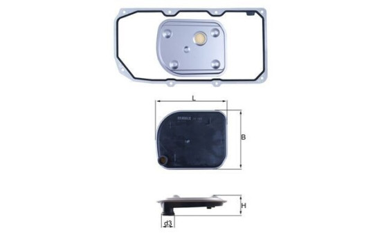 Hydraulic filter, automatic transmission HX 158D1 Mahle