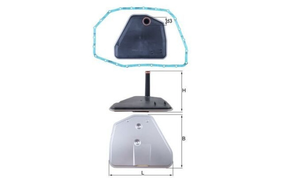 Hydraulic Filter, automatic transmission HX 164D Mahle
