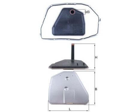 Hydraulic Filter, automatic transmission HX 164D1 Mahle