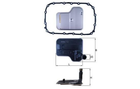 Hydraulic filter, automatic transmission HX 240D Mahle