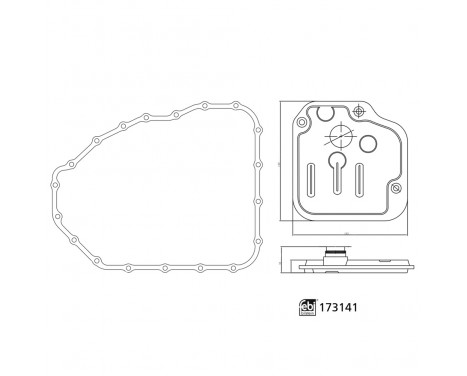 Hydraulic Filter Set, automatic transmission 173141 FEBI