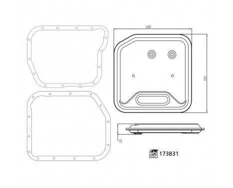Hydraulic Filter Set, automatic transmission 173831 FEBI