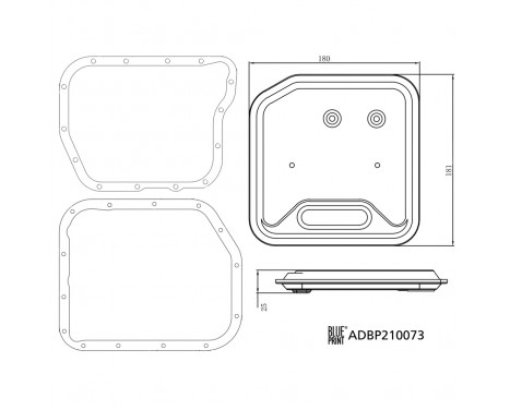 Hydraulic Filter Set, automatic transmission ADBP210073 Blue Print