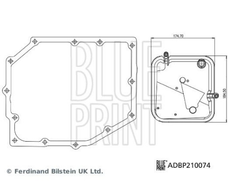 Hydraulic Filter Set, automatic transmission ADBP210074 Blue Print, Image 5