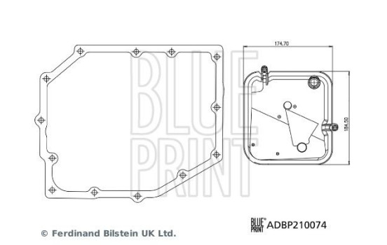 Hydraulic Filter Set, automatic transmission ADBP210074 Blue Print, Image 5