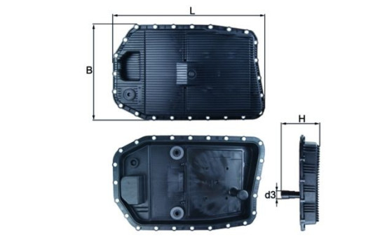 Oil Pan, automatic transmission HX 154 Mahle