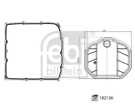 Transmission oil filter set 182136 FEBI, Image 3