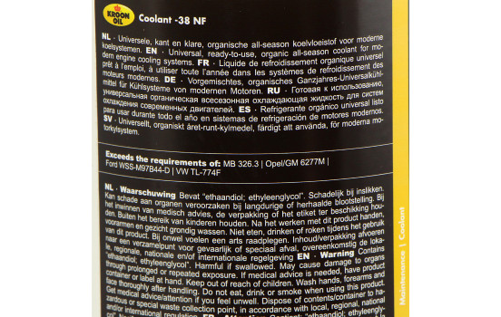 Coolant Kroon-Oil Organic NF -38°C 1L, Image 2