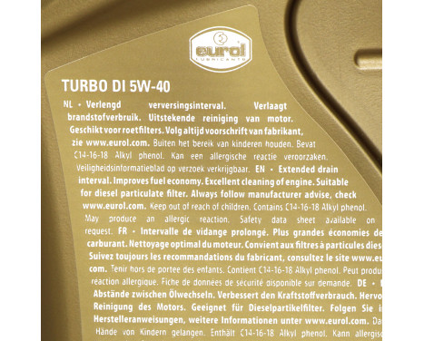 Engine oil Eurol Turbo DI 5W40 C3 1L, Image 3