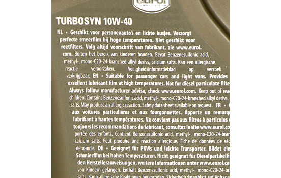 Engine oil Eurol Turbosyn 10W40 A3/B4 1L, Image 5