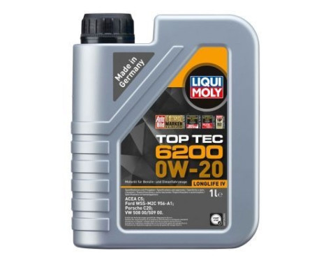 Engine oil Liqui Moly Top Tec 6200 0W20 C5 1L, Image 2