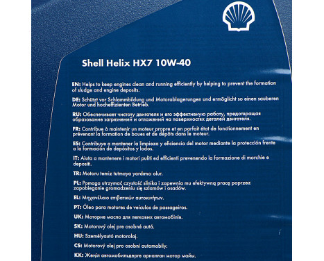 Engine Oil Shell Helix HX7 10W40 A3/B4 5L, Image 3