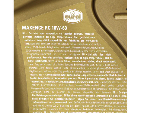 Eurol Maxence RC 10W60 A3/B4 1L engine oil, Image 5