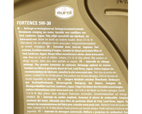 Motor oil Eurol Fortence 5W30 A5/B5 1L, Image 5