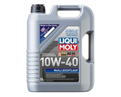 Motor oil Liqui Moly Mos2 Leichtlauf 10W40 A3/B4 5L, Image 2