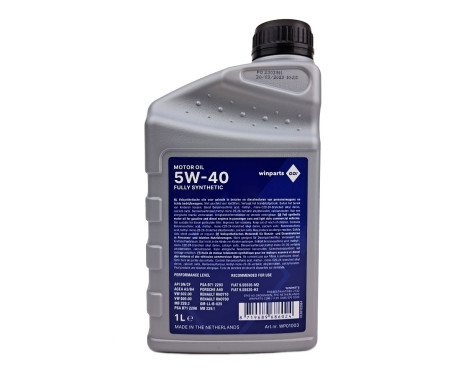 Motor oil Winparts GO! 5W40 Full synthetic A3/B3 5L, Image 6