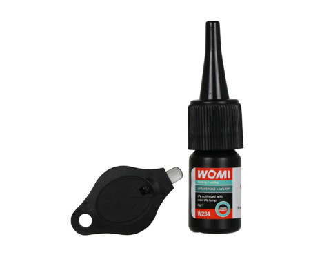 Womi UV superglue +UV Lamp 3gr.