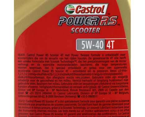 Castrol Scooter Oil Power RS 4T 5W40 1-Liter 155BBB, Image 2