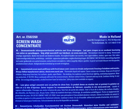 Eurol Windshield Washer Fluid Antifreeze -45°C 5L, Image 2