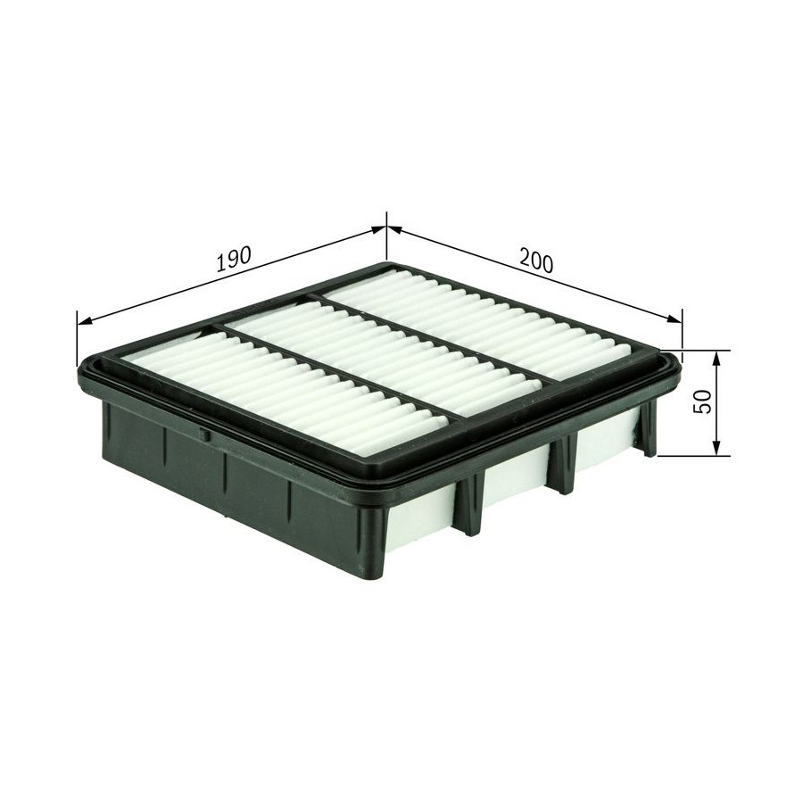 Bosch Autootive S0163 - Luftfilter Auto Bosch Autootive S0163 - Luftfilter Auto