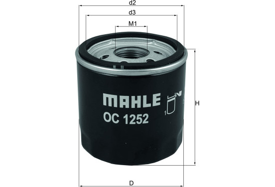 Oliefilter OC 1252 Mahle