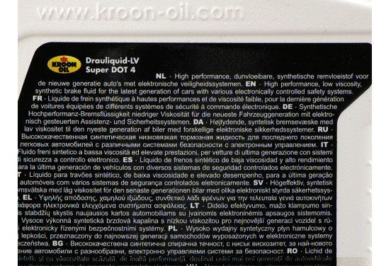 Remvloeistof Kroon-Oil DOT 4 1L