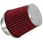 K&N RG-Serie universeel vervangingsfilter met 3 aansluitdiameters - Lengte 114mm - Rood (RG-1003RD-L, voorbeeld 3