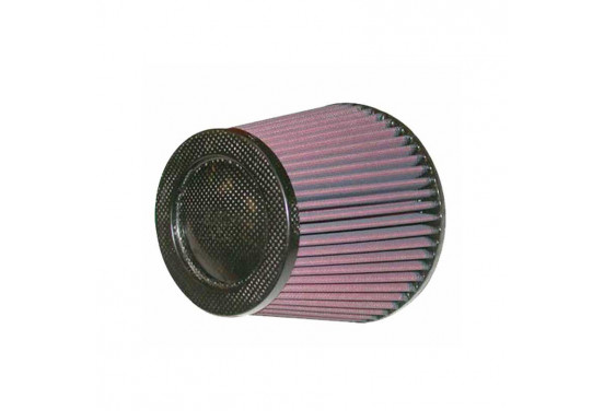 K&N universeel conisch filter 127mm aansluiting, 165mm Bodem, 114mm Top, 143mm Hoogte, carbon top (R