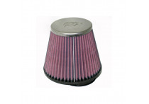 K&N universeel ovaal/conisch filter 60mm aansluiting, 113mm x 132mm Bodem, 84mm x 89mm Top, 112mm Ho