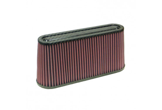 K&N universeel ovaal/conisch filter met Ovale aansluiting, 151mm x 89mm Bodem, 279mm x 64mm Top, 146