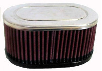 K&N universeel ovaal filter 54mm dual aansluiting, 159mm x 102mm uitwendig, 76mm Hoogte (RC-3510)