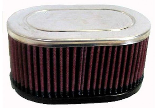 K&N universeel ovaal filter 54mm dual aansluiting, 159mm x 102mm uitwendig, 76mm Hoogte (RC-3510)