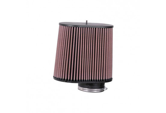 K&N universeel ovaal filter met 102mm aansluiting offset, 241mm x 171mm Bodem, 229mm x 140mm Top, 22