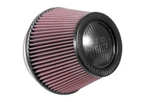 K&N Universeel filter - carbonvezel top - 152mm aansluiting, 190mm bodem, 130mm top, 127mm hoogte (R