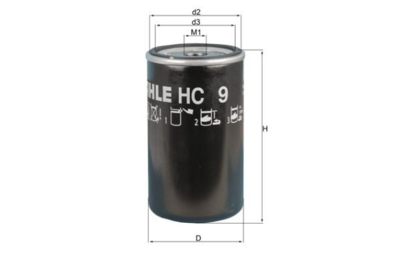 Hydraulische filter, automatische transmissie HC 9 Mahle