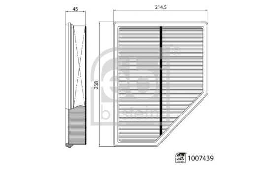 Filtre à air 1007439 FEBI, Image 3