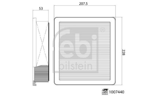 Filtre à air 1007440 FEBI, Image 3