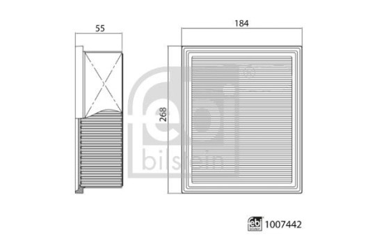 Filtre à air 1007445 FEBI, Image 3