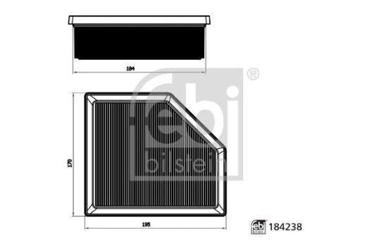 Filtre à air 184238 FEBI, Image 3
