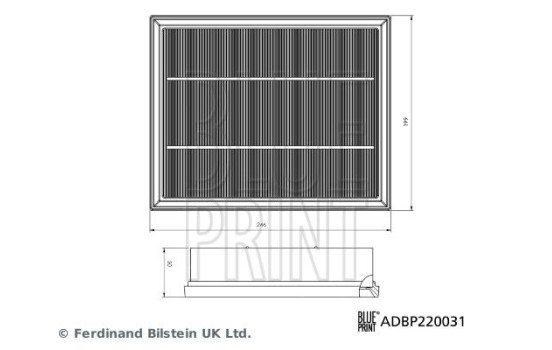 Filtre à air ADBP220031 Blue Print, Image 3