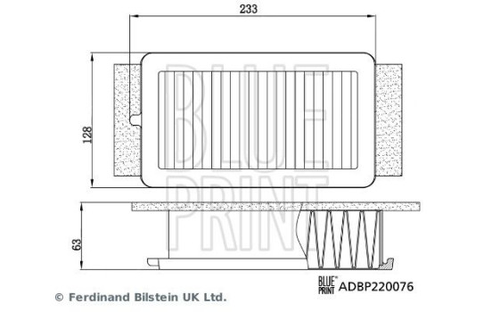 Filtre à air ADBP220076 Blue Print, Image 3