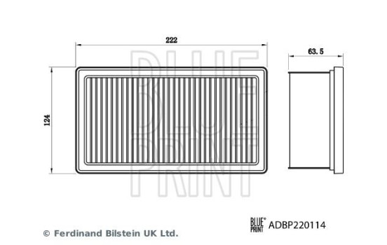 filtre à air ADBP220114 Blue Print, Image 3